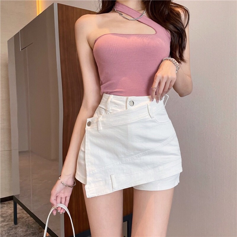 Quần Giả Váy Lưng Cao DECO.shopp Kaki Tà Đắp Chéo, Chân Váy Chữ A Phong Cách Trẻ Trung QV05 | BigBuy360 - bigbuy360.vn