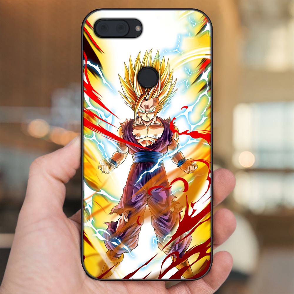 Ốp lưng Xiaomi Mi 8 Lite viền đen in hình Gohan Dragon Ball