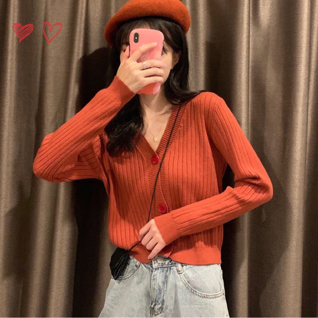 [SẴN + ảnh thật] Áo khoác cardigan len 3 khuy | BigBuy360 - bigbuy360.vn