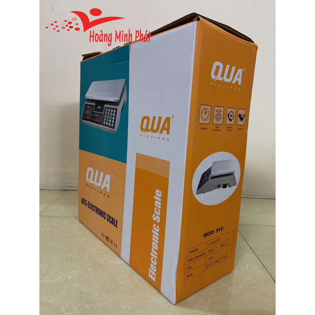 CÂN ĐIỆN TỬ TÍNH TIỀN BÁN HÀNG SIÊU THỊ TẠP HÓA 30kg/1gam Qua910 ĐÀI LOAN CẤP. BẢO HÀNH 2 NĂM. MÀN HÌNH 2 MẶT TRƯỚC