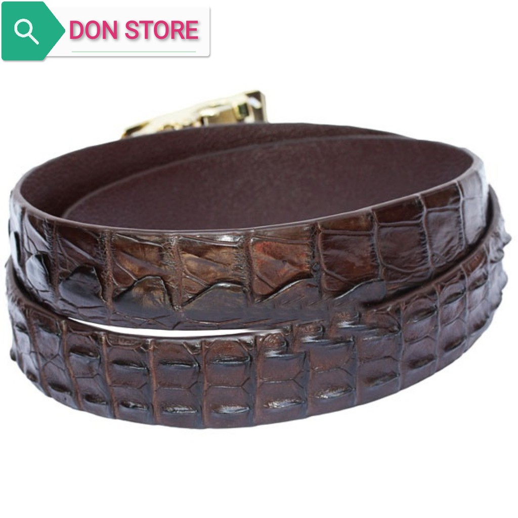 Dây Lưng Nam Da Cá Sấu Thật 100% Liền Sợi Thời Trang Cao Cấp Bảo Hành 12 Tháng