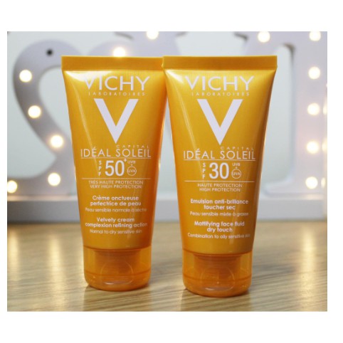 Kem Chống Nắng Không Màu Không Gây Nhờn Rít Vichy SPF 50 Ideal Soleil 50ml