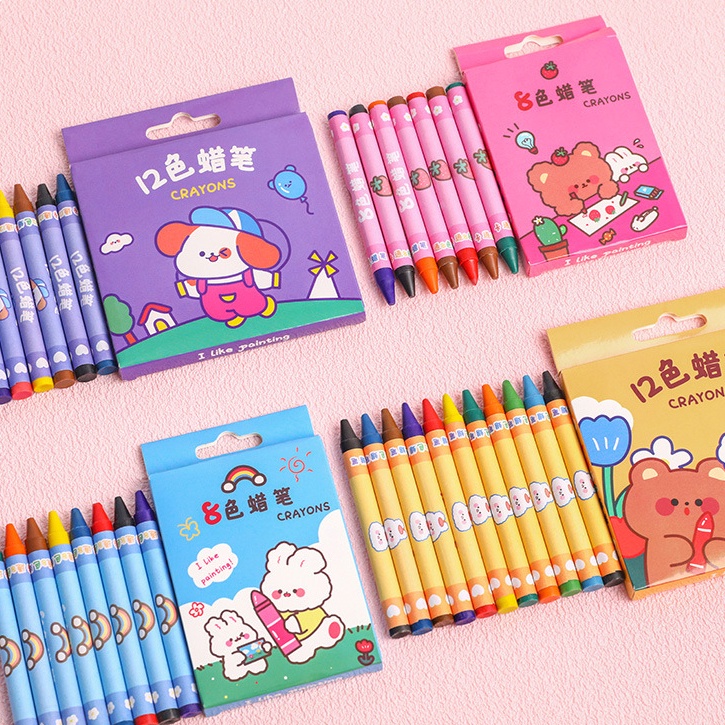 Set 12 Bút Sáp Màu Sắc Đa Dạng Cho Bé