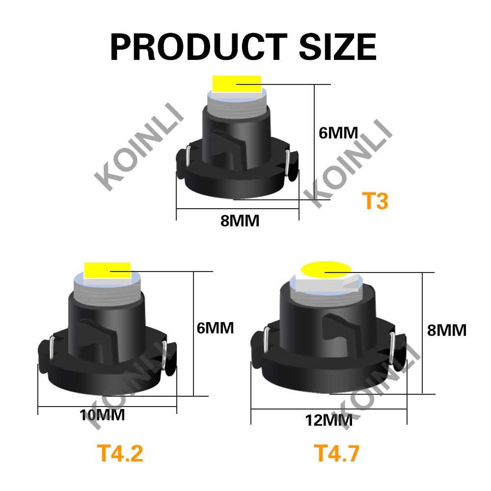 Bóng đèn LED T3 T4.2 T4.7 2835 5050 DCV cho bảng cảnh báo tín hiệu xe hơi