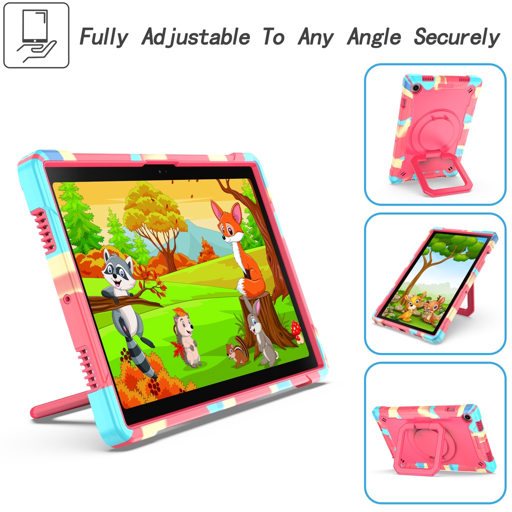 Ốp Máy Tính Bảng Chống Sốc Có Tay Cầm Xoay Và Dây Đeo Cho Samsung Galaxy Tab A8 10.5 &quot;2021 2022 SM-X200 SM-X205 SM-X207