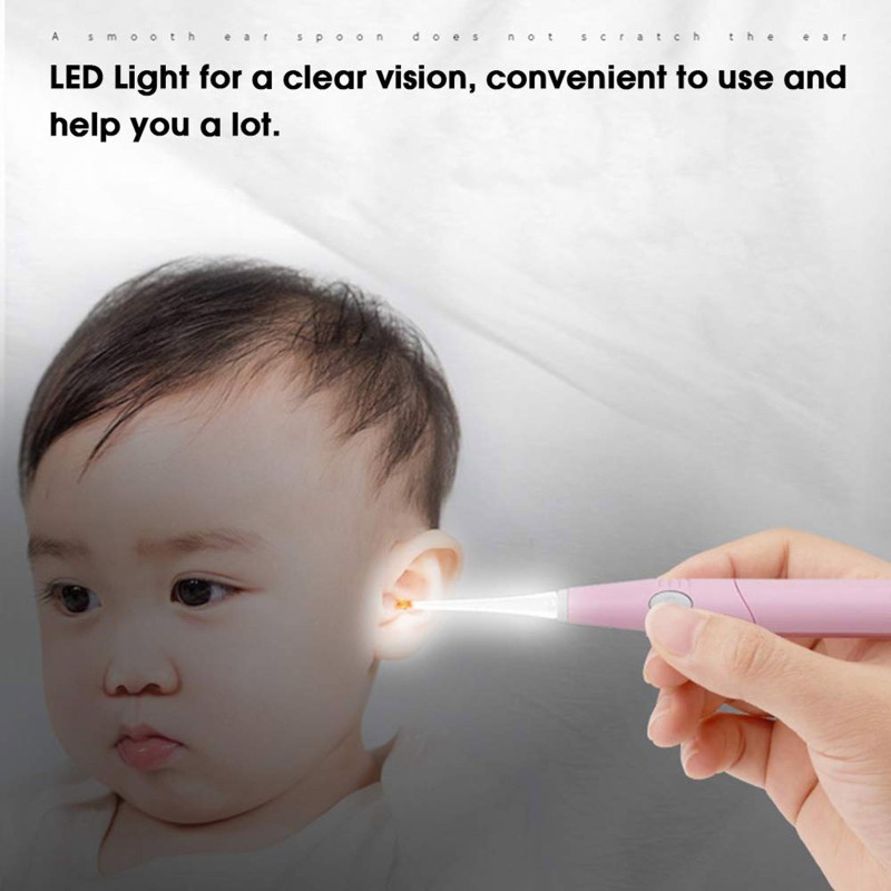 Dụng cụ lấy ráy tai có đèn LED an toàn không gây đau dành cho người lớn và trẻ em