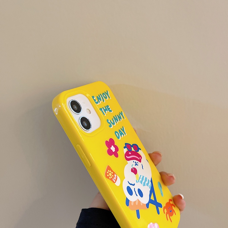 Ốp điện thoại TPU in hình chú gấu cho iPhone 11 Pro Max X Xr Xs Max 7 8 Plus Se 2020 12 pro max 12 mini