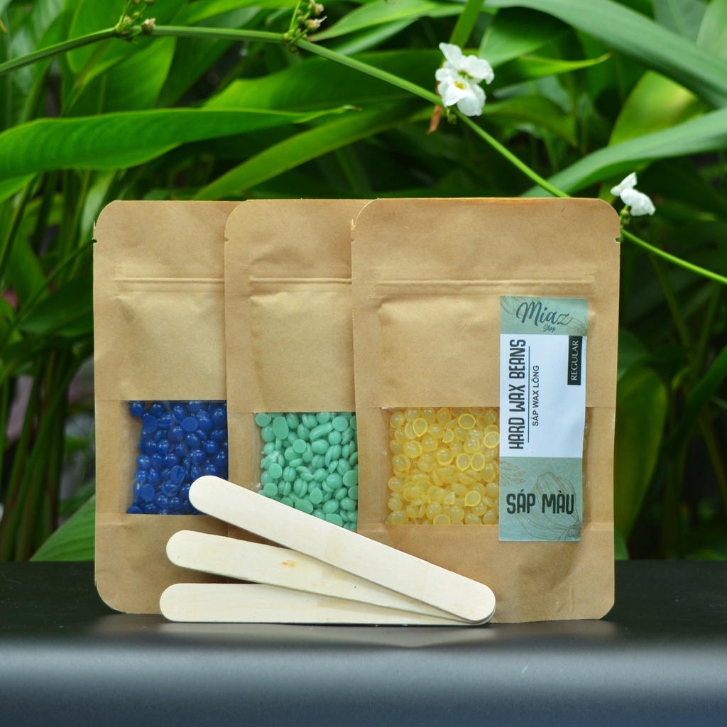 Combo Sáp WAX HARD WAX BEANS  Dòng bám lông Bịch cực xịn sò , Bịch nhỏ 100g + que lấy sáp