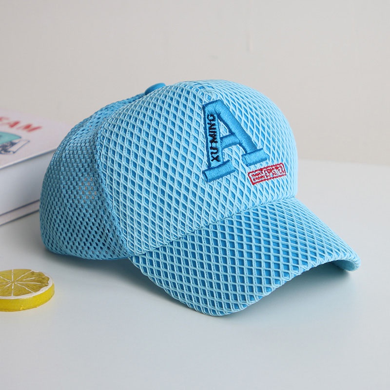 Mũ Lưỡi Trai Phối Lưới Thêu Chữ Thời Trang Mùa Hè Dành Cho Tuổi Teen