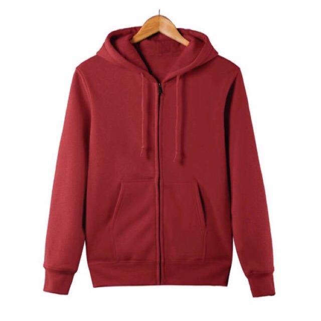 ÁO HOODIE ZIPPER MÀU ĐỎ ĐÔ