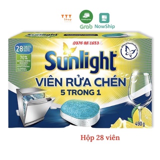 Viên rửa chén bát SUNLIGHT 5 TRONG 1 1hop 28vien