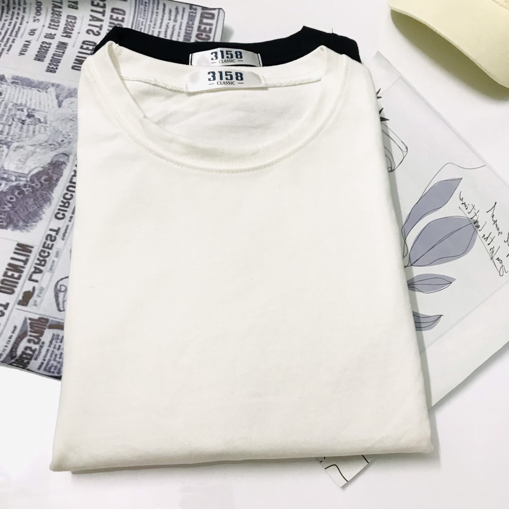 Áo phông tay lỡ form rộng nam nữ TRƠN áo thun tay lỡ cotton khô 3158 BASIC TEE Unisex Streetwear | BigBuy360 - bigbuy360.vn