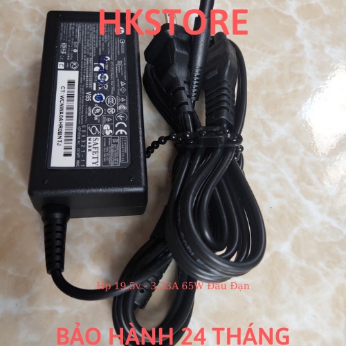 Sạc Laptop Hp 19.5v-3.33A 65W đầu đạn dùng cho Hp Envy 4, Envy 6, SLEEKBOOK 4 6 14