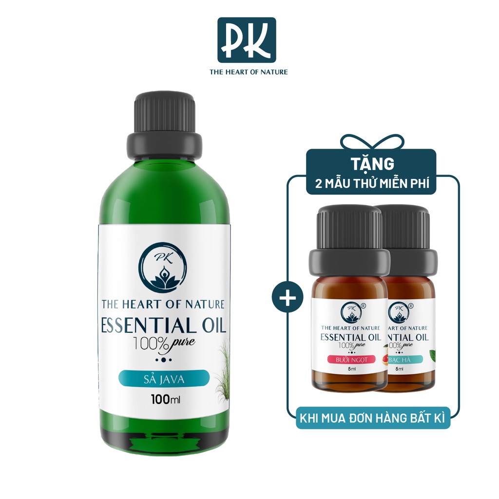 Tinh dầu Sả Java PK 100ml nguyên chất, đuổi côn trùng, khử mùi hiệu quả, thanh lọc không khí