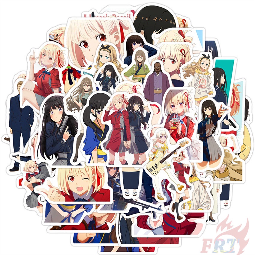 ❉ Lycoris Recoil Series 01 Stickers ❉ 50Pcs/Set DIY Luggage Laptop Skateboard Doodle Decals Stickers