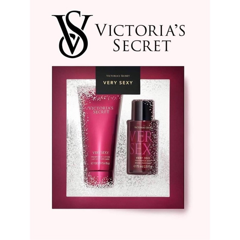 Set Body Mist + Body Lotion VERY SEXY của Victoria's  Secret