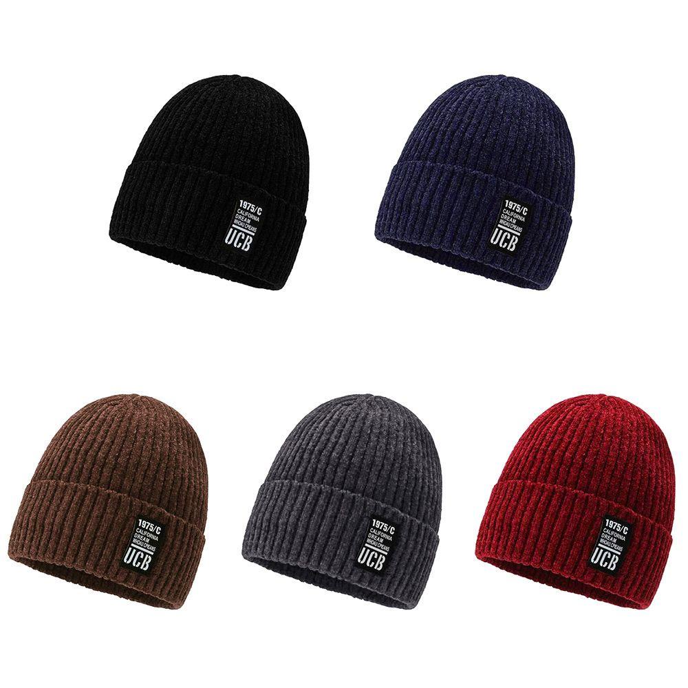 Zaijie Mũ Beanie Dày Dặn 24 Màu Thời Trang Thu Đông Dành Cho Nam Nữ