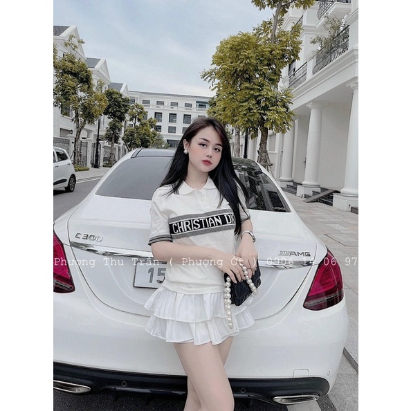 BÁN SỈ ÁO LEN MONGTOGHI TRẮNG CỔ BẺ ĐI Ô CHO NỮ