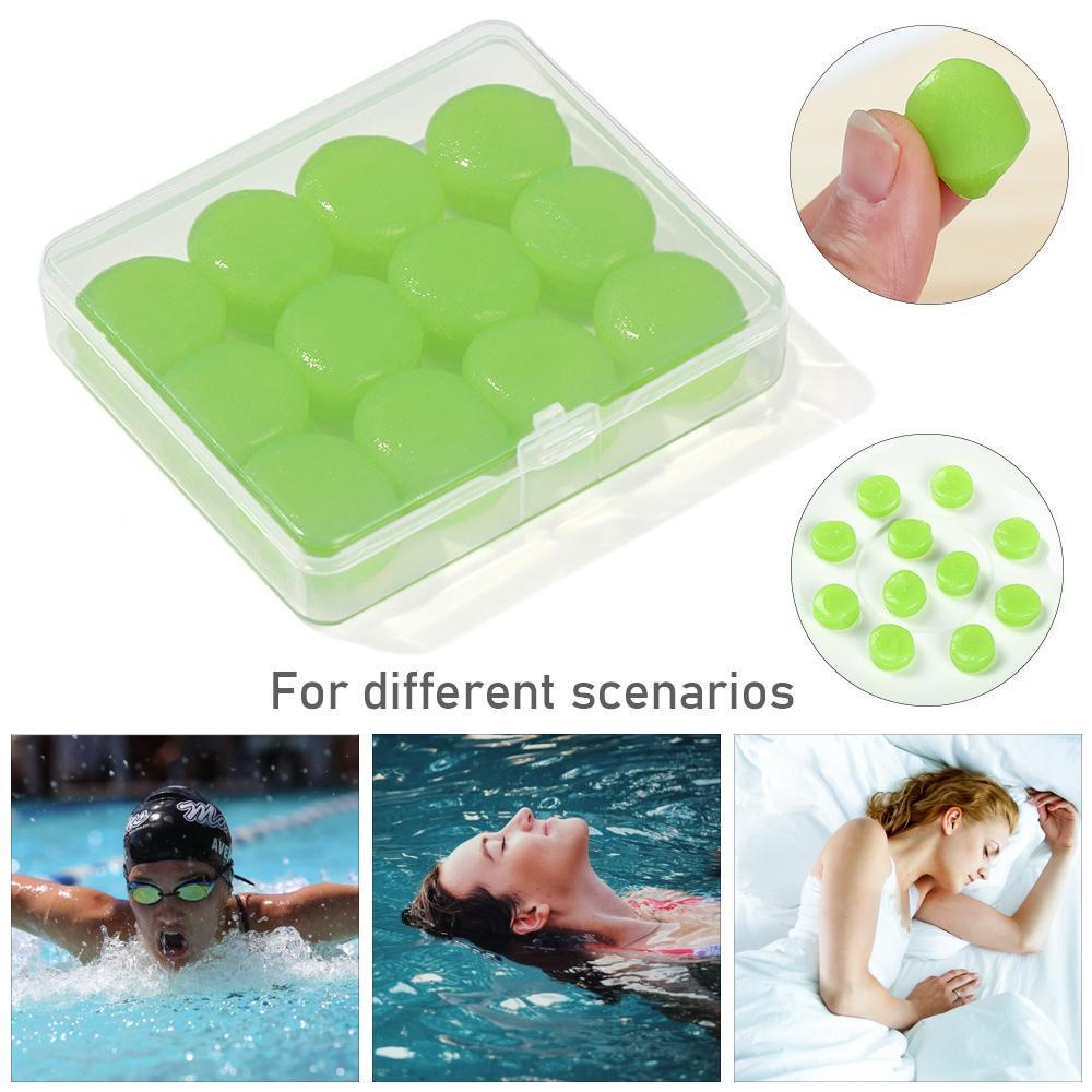 Bộ 6 Cặp Nút Bịt Tai Bằng Silicon Mềm Cách Nhiệt Chống Nước Dùng Khi Đi Bơi