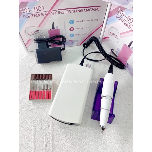 Máy Mài Tích Điện US-801 Hàng Chính Hãng MaiAnhNails