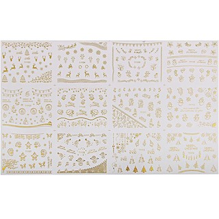 Sticker dán móng họa tiết giáng sinh 3D