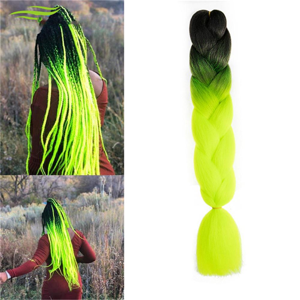 Bím Tóc Giả 24inch Sợi Tổng Hợp Kháng Nhiệt Tự Làm