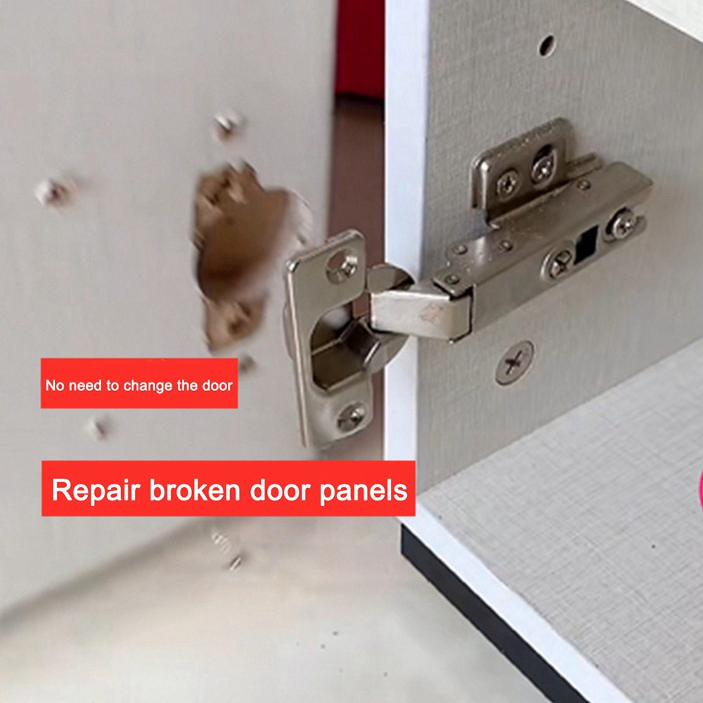 Set 1 / 3 Tấm Sửa Chữa Bản Lề Cửa Bằng Thép Không Gỉ Chống Gỉ Tiện Dụng