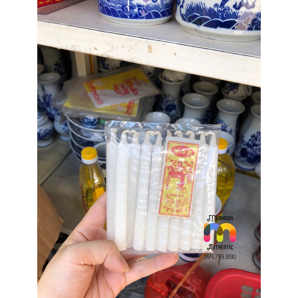 Nến Cây / Đèn Cầy Cây Túi 10 - Vàng Mã Kim Thu