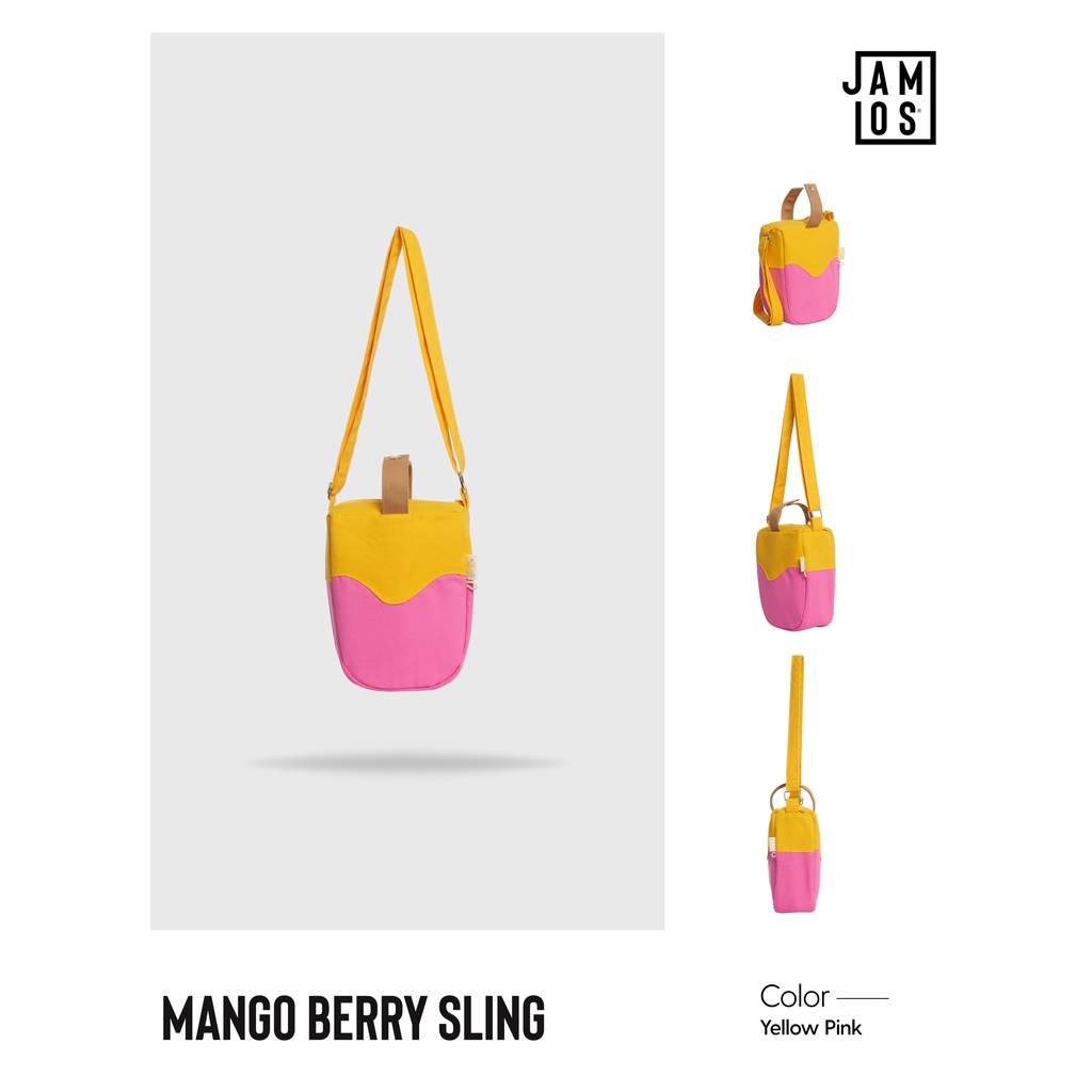 [Jamlos Kids] Mango Berry Sling - Túi vải canvas đeo chéo hình que kem vui tươi