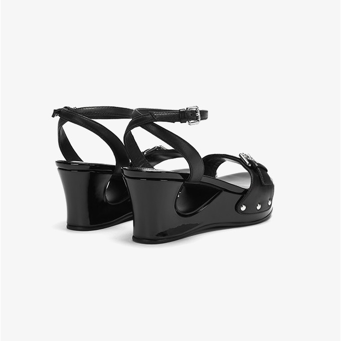 Sandal Daphne quai cài khuy, gót 6cm (có sẵn)