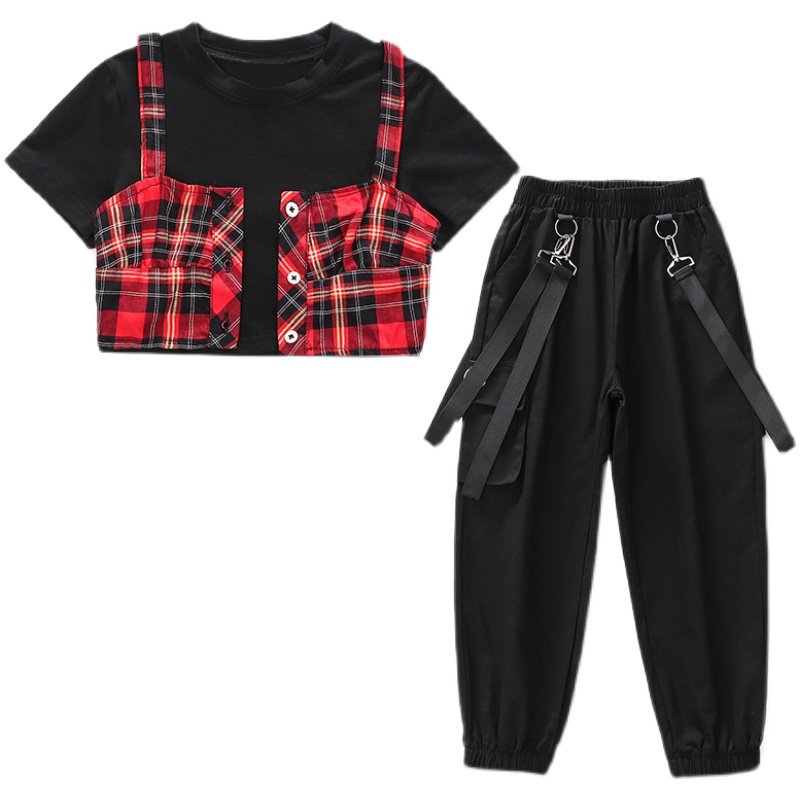 Set quần + áo phong cách hiphop thời trang mùa hè cho bé gái