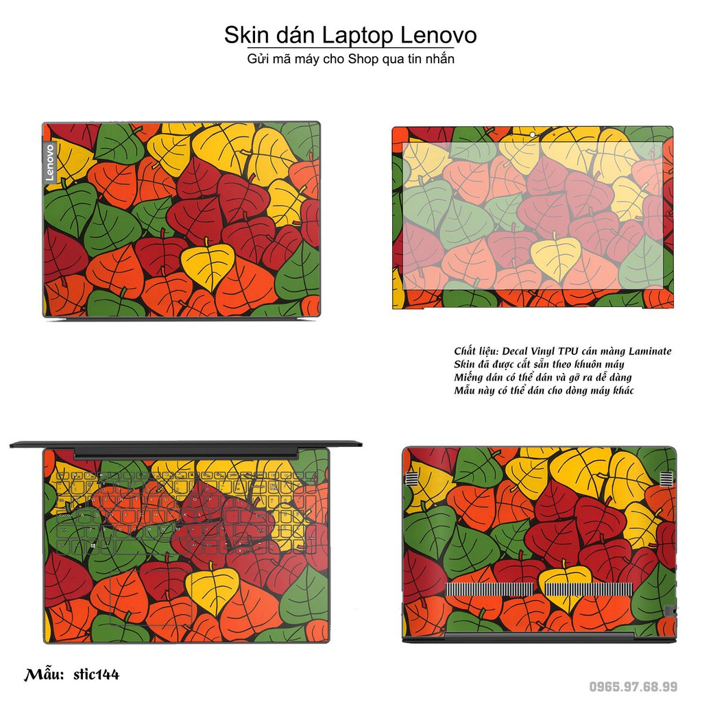 Skin dán Laptop Lenovo in hình Hoa văn sticker nhiều mẫu 24 (inbox mã máy cho Shop)