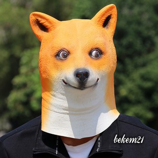 MẶT NẠ Cún Chó Shiba Inu Vàng đáng yêu biểu cảm phù hợp cho Halloween trung thu lễ hội sự kiện cosplay