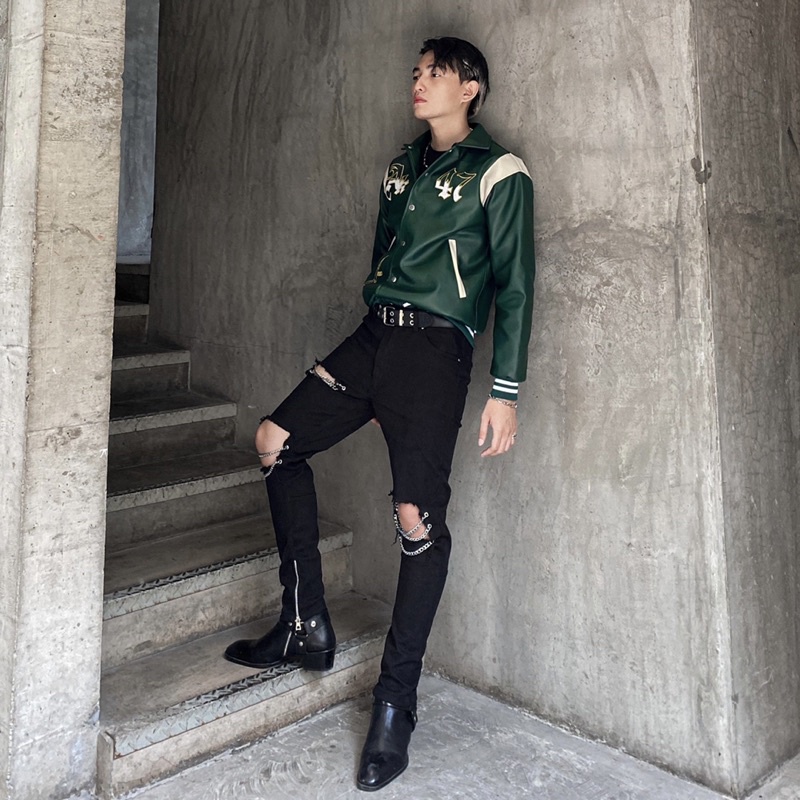 Quần jeans xích đen - Chain Black Jean