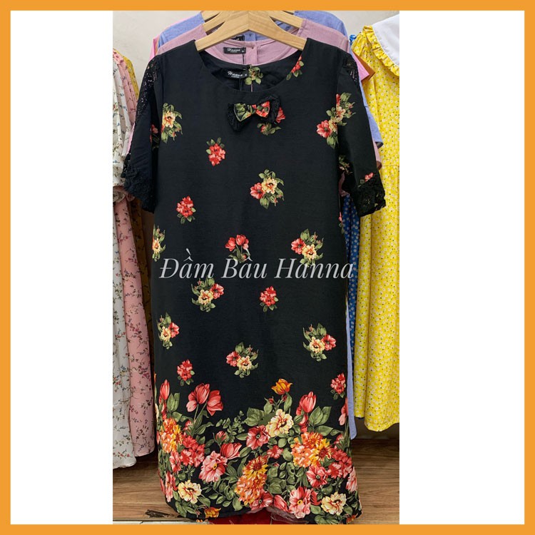 [Size 40 đến 78kg] Đầm bầu công sở vải lụa mềm mát không nhăn giá rẻ tphcm