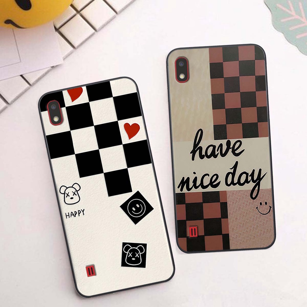 Ốp Samsung A10 / M10 caro trái tim cá tính, thời trang siêu đẹp, siêu phong cách