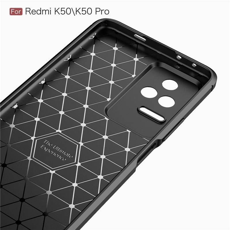 Ốp Điện Thoại Silicon Dẻo Họa Tiết Sợi Carbon Siêu Mỏng Chống Sốc Cho Redmi K50 Pro K40s K40 Pro Plus