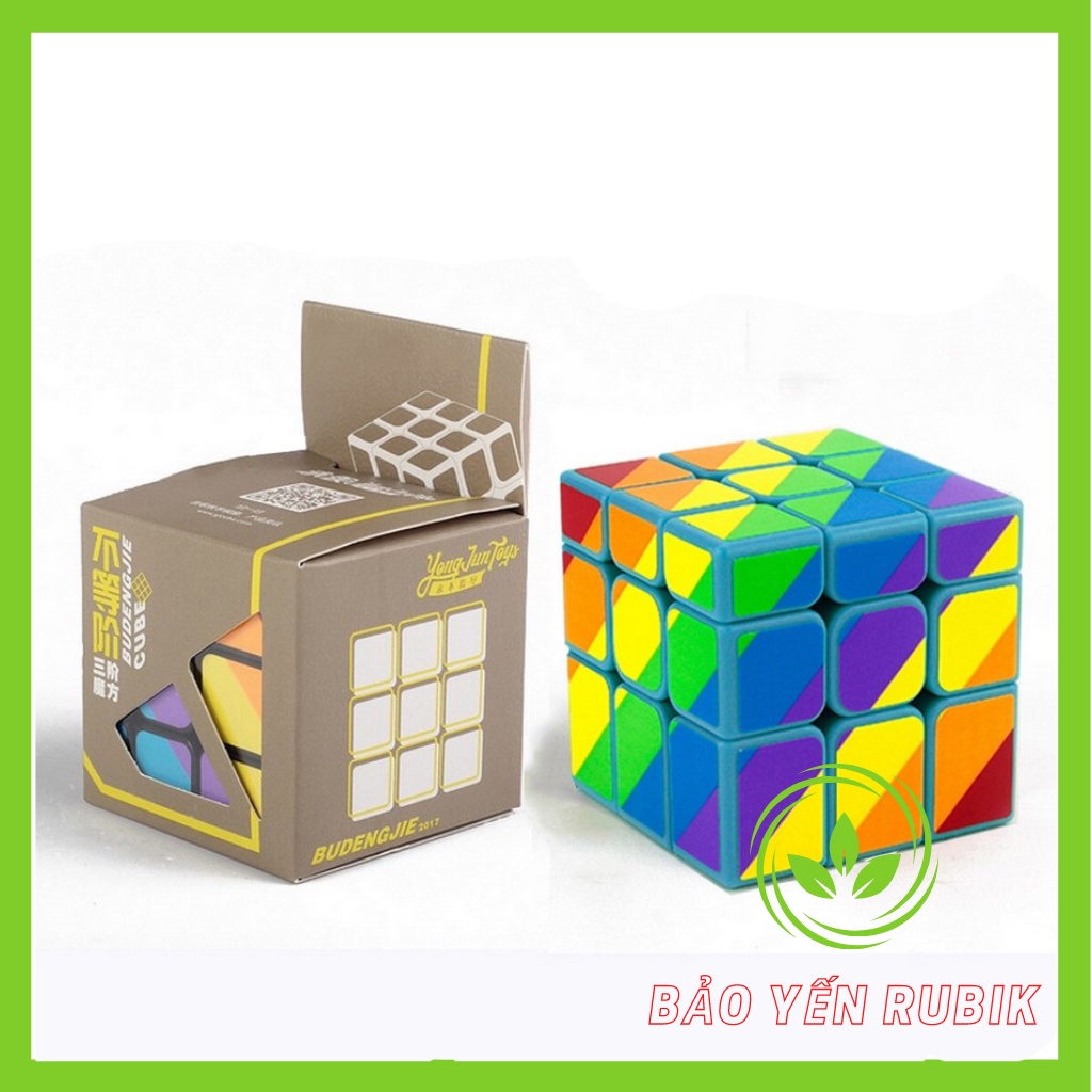 Rubik 3x3 YJ Unequal Six-Color Mirror Cube Rubic Biến Thể 3 Tầng Cầu Vồng ( Mã RB95 )