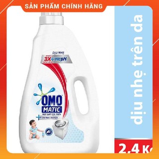 Nước giặt omo matic cửa trên chai