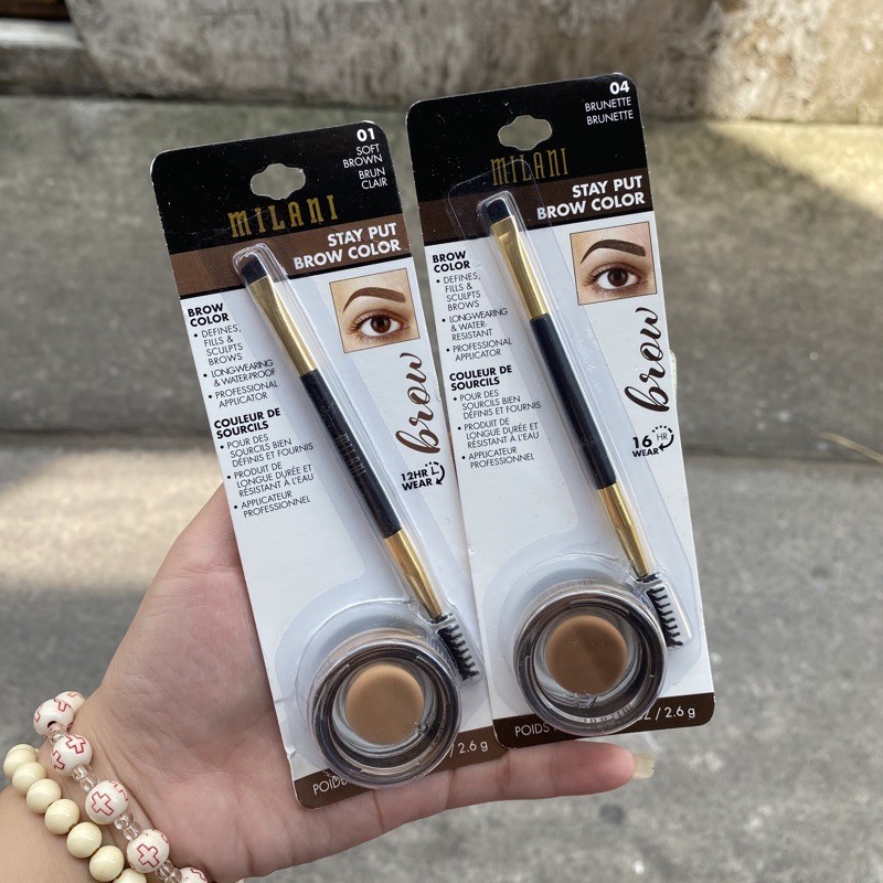 GEL CHÂN MÀY MILANI STAY PUT BROWN COLOR
