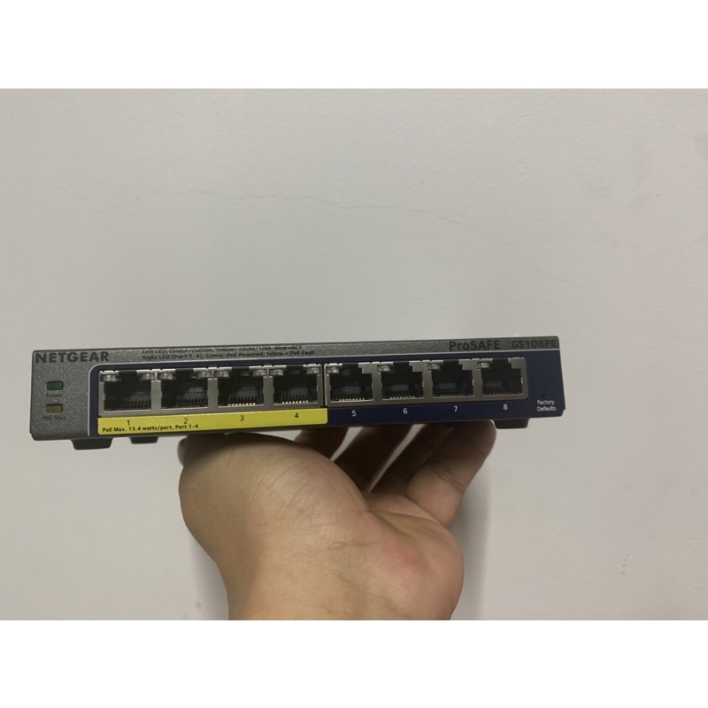 Smart Switch - netgear GS108PE- chuyển mạch thông minh, cấp nguồn poe 4 Cổng