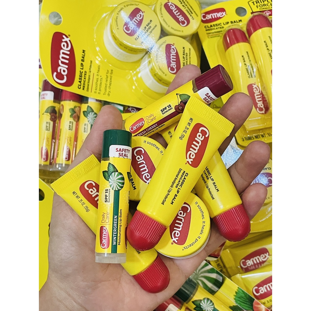 Son dưỡng môi Carmex hàng nội địa Mỹ các màu