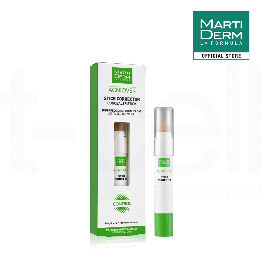 Bút che khuyết điểm &amp; làm giảm mụn - MartiDerm Acniover Cover Stick Corrector (15ml)