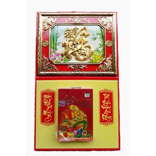 LỊCH TẾT TREO TƯỜNG CHỮ PHÚC  MẠ VÀNG TẤN TÀI TẤN LỘC 2020 TẶNG BLOC ĐẠI