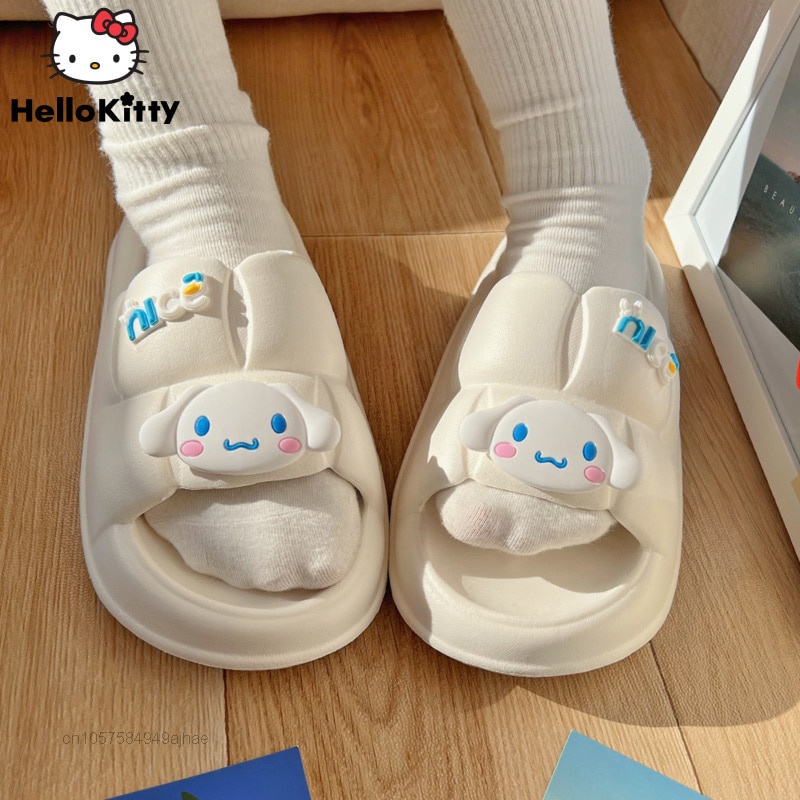 SANRIO Dép Sandal Đế Mềm Dày Dặn Phong Cách Thời Trang Hàn Quốc 2022 Y2k