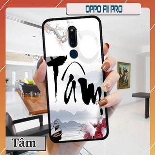 Ốp lưng kính 3D OPPO F11 Pro in chữ thư pháp ý nghĩa
