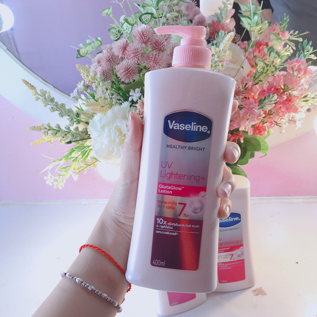 [Thái Lan-Date Mới] Sữa Dưỡng Thể Trắng Hồng Vaseline UV Lightening 10X 400ml