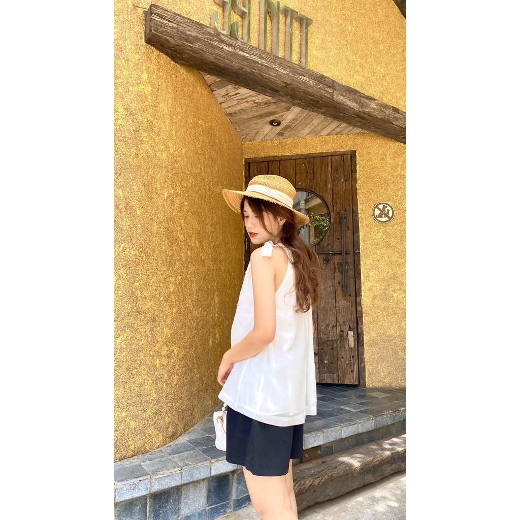 Áo yếm cổ nơ thân ly TIINSTORE AHN326