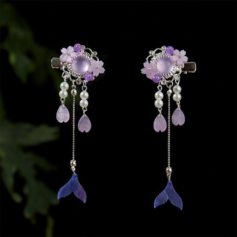 Kẹp Tóc Tua Rua Hình Đuôi Cá Dễ Thương Cho Bé Gái