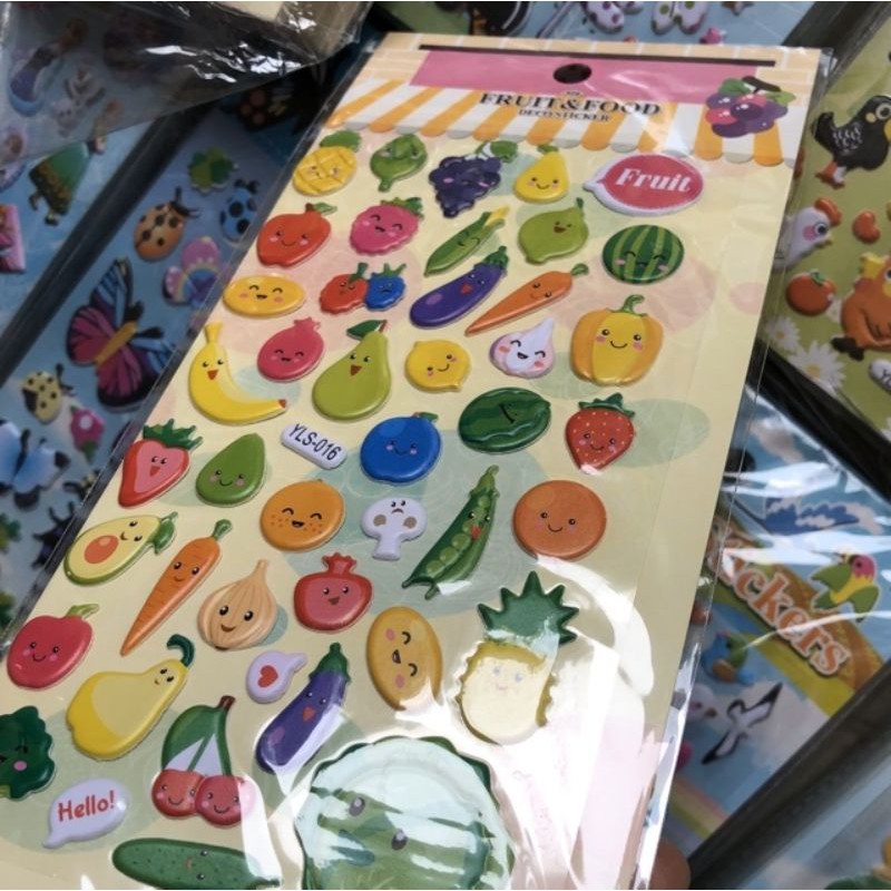 Sticker nhựa nổi nhiều mẫu siêu xinh dán điện thoại, máy tính, sổ tay